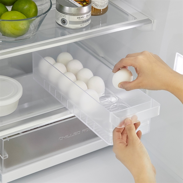 Opdelt køleskabskasse, frosted æggebakke