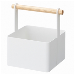 Yamazaki TOSCA toolbox i hvid metal og træ, small