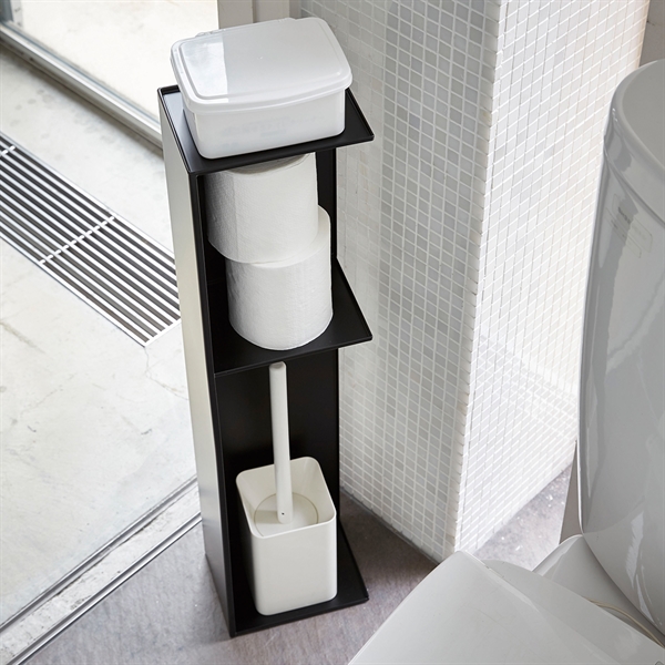 Yamazaki Tower Slim toilet organiser - Sort