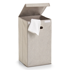 Zeller Single Vasketøjskurv "Alberte" - Stripes, Beige