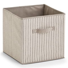 Zeller Rumdelerkurv i stof - "Alberte" BEIGE Stripes