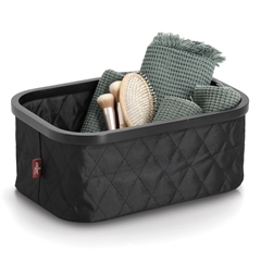 Zeller Opbevaringskurv i bambus og stof, Quilt, Small