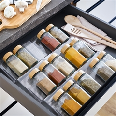 Krydderiholder i plast til skuffen, kan udvides