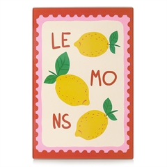 Skærebræt i hærdet glas - "Italian Lemons" 30x20cm, lille