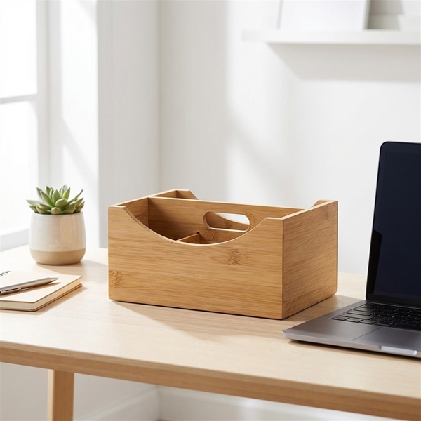 Zeller Organizer med hank i Bambus, Hamborg