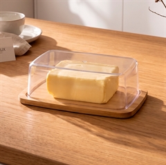 Zeller Smørboks i Bambus og Plast - 19 x 12,5 cm