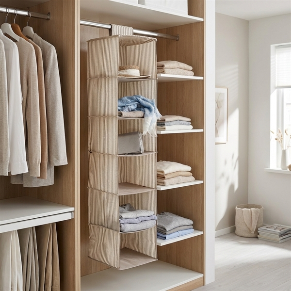 Zeller Stofhylde med 6 rum